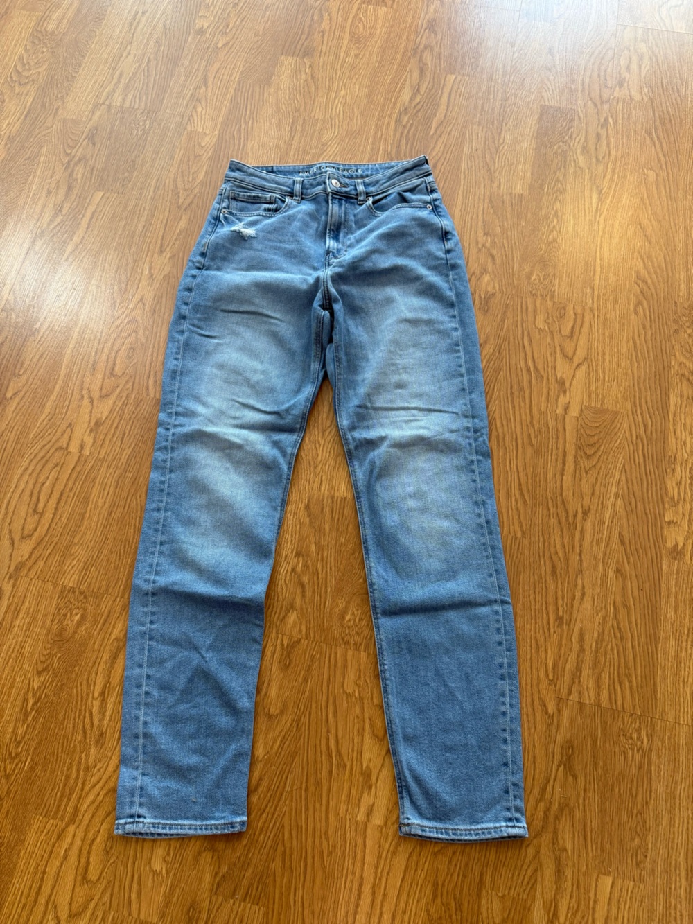 American Eagle Outfitters Women's Light Blue Straight Jeans